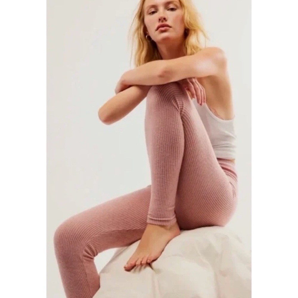 Free People | Intimately Lounging Tonight Leggings Ribbed Knit Pants
